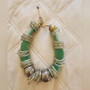 Amrita Singh Turquoise and Silver Beaded Necklace